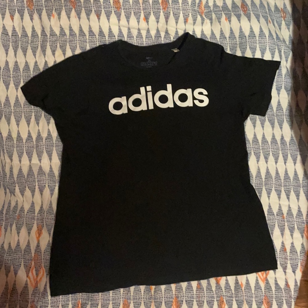 Black adidas workout shirt